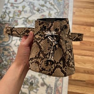 MANGO lizard print belt bag